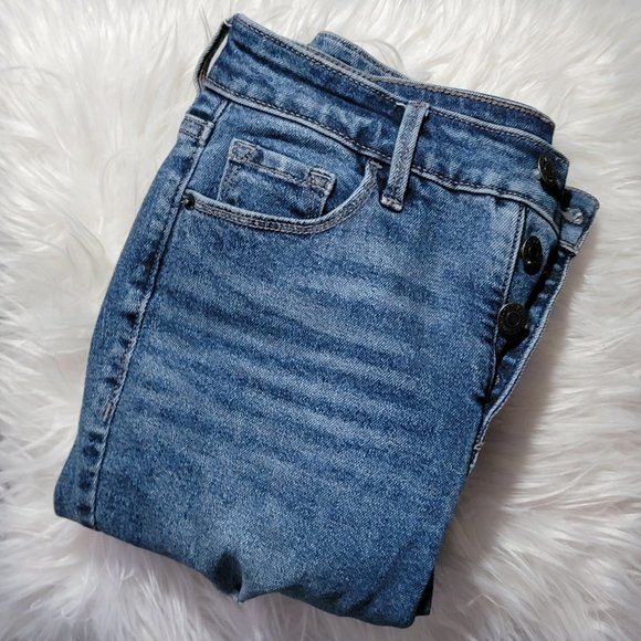 Old Navy Rockstar Super Skinny High Rise Distressed Jeans Size 2 EUC - Picture 15 of 15